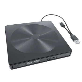 DVD ROM Portatil Lector DVD Externo Ultra Plonas Išorinis Optinių Diskų, USB 3.0 USB C Tipo CD, DVD DISKŲ įrašymo įrenginį PC
