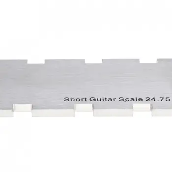 Dviguba Skalė Nerūdijančio Plieno Gitaros Kaklo Įpjovomis Straight Edge LuthiersTool Matavimo Fretboard ir Frets Gitara matavimo liniuotė