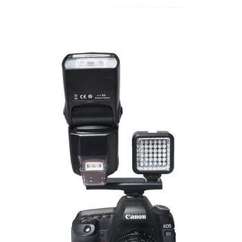Dvigubos blykstės ir fotoaparato kontaktinės jungties Flash Speedlite Šviesos Laikiklis Splitter WS-2N Canon 7DII 70D 5DIII Nikon D7100 D7200 DSLR kamera Kamera