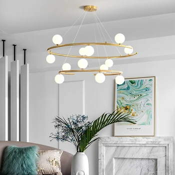 Dvipusis villa kambarį didelis sietynas, modernus minimalistinio palėpės atmosfera Nordic light luxury kūrybos hotel restaurant lempos