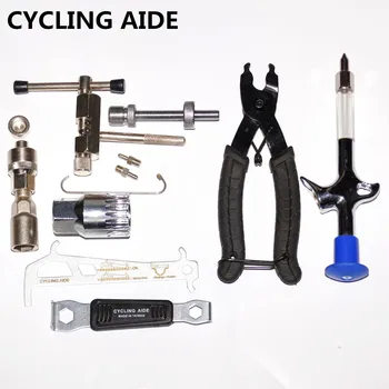 Dviračių remonto įrankiai, Apačioje laikiklis BB crankarm nuėmiklių rinkinys, dviračių grandinės įrankiai