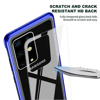 Dėl Samsung Note 20 Ultra Atveju Frameless Bamperis su Stiklo Atgal atsparus smūgiams gaubtas, skirtas Samsung Galaxy S20 Ultra S20Plus Note20