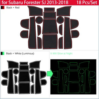 Dėl Subaru Forester SG SH, SJ SK 2013 2016 2017 2018 Guma, neslystantis Kilimėlis, Durų Groove Taurės trinkelėmis, Vartai lizdą, Automobilių Reikmenys