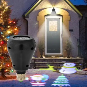 E27/ES/JAV Kalėdų Modelio LED Lazerinis Projektorius Spalvinga Sukasi Etape Projektoriaus Lempos Lemputė KTV Šalis Vestuvių Juostoje Namų Dekoro