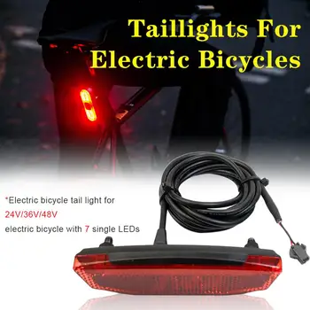 Ebike Galinis Žibintas/Uodegos Šviesos diodų (LED) Saugos Įspėjimas Žibintas Galinis 36V/48V-E-scooter SM/ Vandeniui Sąsajos Jungtys