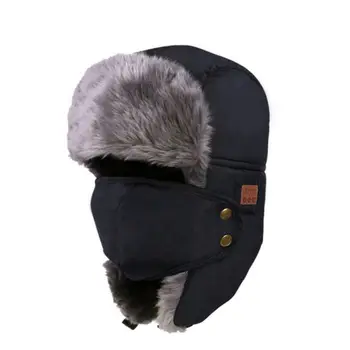 EFINNY Bombonešis Skrybėlės Žiemos Vyrų Šiltas, Prabangus Storas Ushanka kepurė su Ausų Flap Bluetooth Muzika