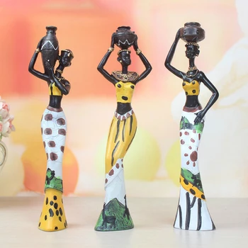 Egzotiškas Afric Grožio Namuose Papuošalų Kūrybos Afrikos Meno Dervos Moterų Skulptūros Unikalus Afrikos Apdailos Kambarį Priedai