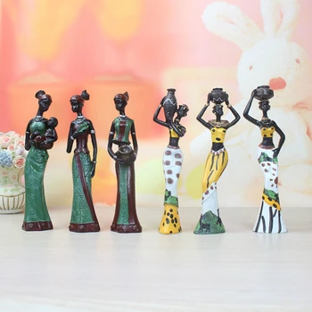 Egzotiškas Afric Grožio Namuose Papuošalų Kūrybos Afrikos Meno Dervos Moterų Skulptūros Unikalus Afrikos Apdailos Kambarį Priedai