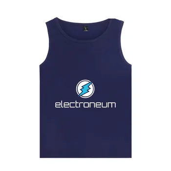 Electroneum Logotipas Spausdinti Bako Viršuje Blockchain Electroneum Medvilnė, Liemenė Bitcoin Electroneum cryptocurrencies Vasaros drabužių