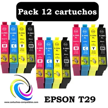 Epson T29 pakuotėje 12 suderinama XP-332 XP-335 XP-342 XP-345 XP-352 XP-355 XP-432 XP-435 XP-442 XP-445 XP-452 XP-455
