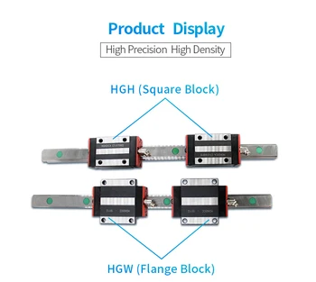 ES sandėliai linijinis vadovas, slankmačiai kvadratinių geležinkelių bloko dydis pats, kaip HIWIN 4pcs/daug HGH15CA /HGW15CC blokuoti skaidrės už CNC