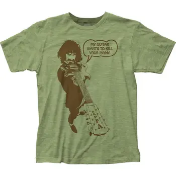 Europos sąjungos oficialusis / Autentiški Frank Zappa Mano Gitara Nori Nužudyti Savo Mamą Minkštas marškinėliai Retro Medvilnės Spausdinti Marškinėliai Tee