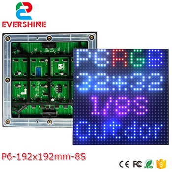 Evershine 6mm P6 SMD3535 Lauko RGB 192x192mm 32*32pixels 1/8 Skenavimas Spalvotas LED Modulis Didelio Ryškumo Shenzhen Fabrikas