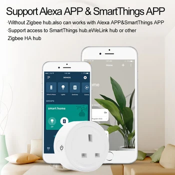 EWelink ZigBee Smart Plug JK JAV Lizdas Mini Jungiklio, Smart Lizdas Alexa Samsung SmartThings Paramos Echo Įrenginio Valdymas Balsu