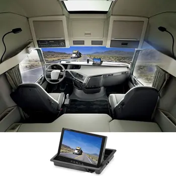 F0505 Auto 7 Colių TFT LCD Automobilinis Monitorius Su Vandeniui Led, Naktinio Matymo Atbuline Kamera Atsargine Kamera Rinkinys, Skirtas Autobusas, Sunkvežimis