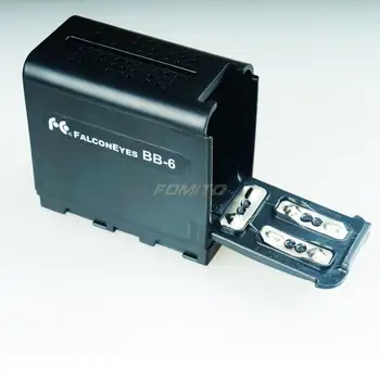 FALCON AKIS 6pcs AA Baterijos Atveju Pack Galią, kaip ir NP-F970, LED VAIZDO ŠVIESOS šaltinius arba Stebėti YN300 II,DV-160V/216V/112/96
