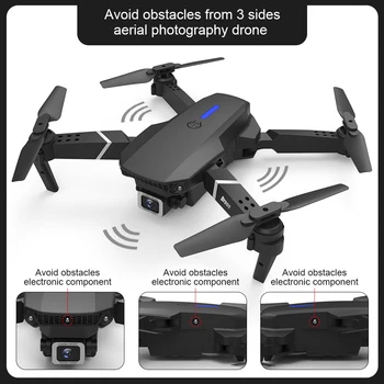 FEMA E525 Pro Drone su 4K / 1080P Dual Camera Wifi FPV Smart Atlikite Stabdžių Susidūrimo Sulankstomas Mini Dron RC Quadcopter Žaislas VS E88