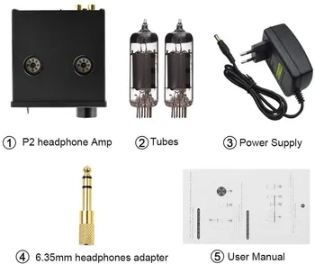 Fosi Garso P2 integruotas Nešiojamas Ausinių Stiprintuvas Vakuuminių Vamzdžių Amp Mini HiFi Stereo Garsą su Mažai Triukšmo Žemės Ausinių