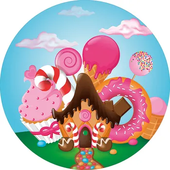 Funnytree Candyland Rato Turas Fone padengti Tortą Mergaičių, Kūdikių Dušas Sveiki Šalis Naujagimių Fotografijos photozone Sienų Dekoras