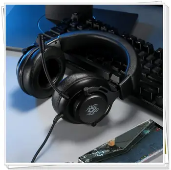 G60S Lengvas Overear Kompiuterio Ausinių su Mikrofonu 3.5 mm Žaidimų Heasets už PS4, XBOX VIENAS,Mobile PC