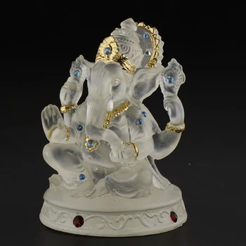 Ganesh Dramblys Indų Dievas Sėkmės Statula, Skaidrios Dervos