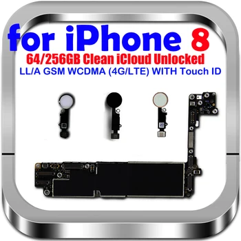 Geras bandymas, Originalus iPhone 8 plokštė Su sensoriniu ID/ Be Touch ID logika valdybos iPhone 8 4.7 colių Su Lustai MB