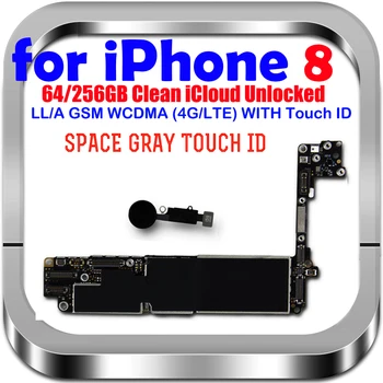 Geras bandymas, Originalus iPhone 8 plokštė Su sensoriniu ID/ Be Touch ID logika valdybos iPhone 8 4.7 colių Su Lustai MB