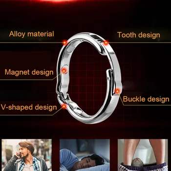 Geras Sveikų Vyrų Nedelsiant Nerūdijančio Plieno Magnetas Fiksavimo Žiedą Extender Didintuvas Masažas Žiedai Sekso Žaislas