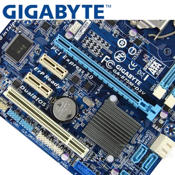 GIGABYTE GA-B75M-D3V Darbastalio Plokštė B75 Socket LGA 1155 i3 i5 i7 DDR3 32G Micro ATX Originalus B75M-D3V Panaudota