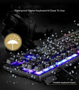 GK-10 Šviesos Simbolių Per 87-svarbiausias Nešiojamojo Žaidimų Žaidėjus, Žaidimas Manipuliatoriaus Mechaninė Teclado Klaviatūra Kompiuteris