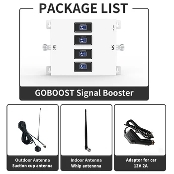GOBOOST 70dB 4-band Automobilių Mobiliojo ryšio Signalo Stiprintuvas 4G LTE 800 GSM 900, GSM 1800 2100 Kartotuvas 3G LTE 850 2600 Signalo Stiprintuvas Automobilių RU BR