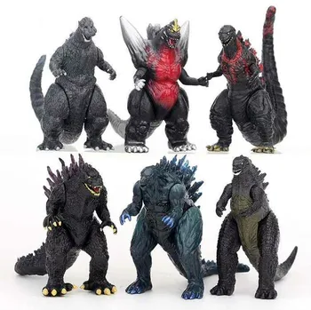 Godzilla Karalius Ghidorah 3 Galvų Drakonas Dinozaurai Ultraman Monstras PVC Veiksmų Skaičius, Surinkimo Modelis Žaislas Vaikams Helovinas Dovanų Rinkinys