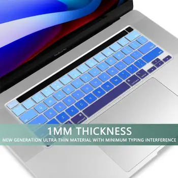 Gradiento spalvos MUMS Amerika anglų Klaviatūra, Padengti Odą Naujas Macbook Pro 13 