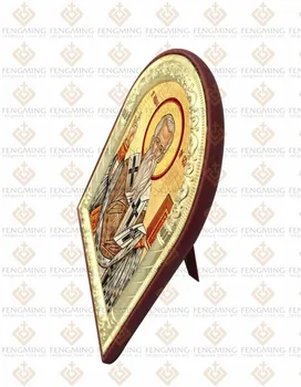 Graikijos Stačiatikių Sidabro spalvos metalo aukso spalvos rėmas rėmas saint Andrew Kretos nuotraukas didmeninė religinių