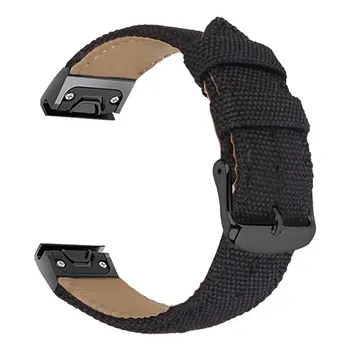 Greito Atleidimo Pakeitimo Watchband Garmin Fenix6S PRO Wriststrap 20mm 22mm 26mm Medvilnės Sporto Žiūrėti Juosta Garmin fenix 6X