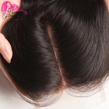 Grožio Amžinai Peru Nėrinių Uždarymo Plaukų, Kūno Banga Remy Human Hair 4*4 Vidurį Uždarymo 120% Tankis Natūralių Spalvų
