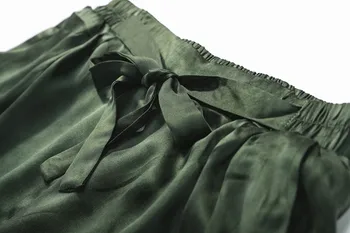 Gryno Šilko moteriški Šortai kietosios spalvos su kišenės su diržo 15 spalvų, vienas dydis JN429
