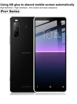 Grūdintas Stiklas Sony Xperia 10 II IMAK Pro+ Versija Visą Ekraną AB 