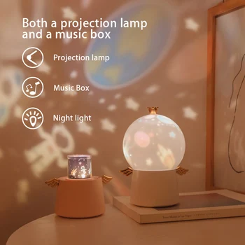 Guardian angel projekcija LED lempos daugiafunkcinis fantazijos žvaigždėtas dangus sukasi muzikos naktį šviesos kūrybos vaikams, gimtadienis
