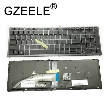 GZEELE US Klaviatūra HP Zbook 15 G3 Zbook 17 G3 15U G3 klaviatūra su apšvietimu 9Z.NCGBC.001 NSK-CZ0BC 01 rėmas su Apšvietimu