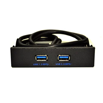 H1111Z 20 Pin 2 Port USB 3.0 Priekinis Skydelis 3.5 colių USB3.0 Hub Plėtra Kabelio Adapteris Metalo Laikiklis prie KOMPIUTERIO Darbalaukio Floppy Bay NAUJAS