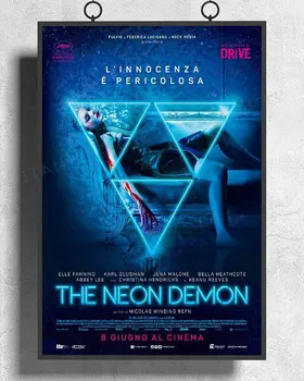 H140 NEON DEMONAS Filmą Siena Lipdukas Šilko plakatus Namų Puošybai