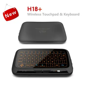 H18+ H18 Plius 2.4 GHz Mini Belaidė Klaviatūra Su Pilna Touchpad Apšvietimo Funkcija Oro Pelės, Klaviatūros Su Apšvietimu, skirta 
