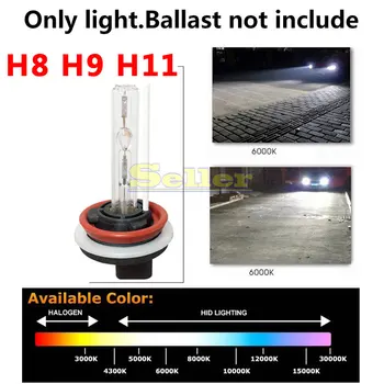 H8, H9 H11 HID Xenon Lemputės Baltos spalvos Pakeitimas 3000K-12000K 12V 55W Automobilių Žibintų Lemputė, Rūko žibintai Lempa Automobilių Šviesos Šaltinis Auto