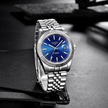 HAIQIN vyrų laikrodžiai 2020 Automatinė vyriški Laikrodžiai Viršuje prabangos prekės ženklo vyrai žiūrėti vandeniui mechaninis laikrodis vyrų Reloj hombres