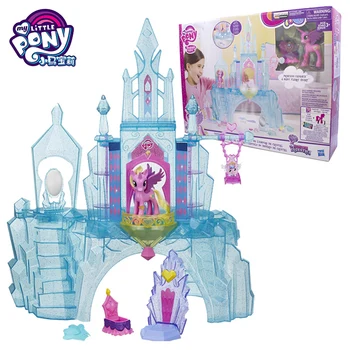 Hasbro My Little Pony Veiksmų Skaičiai Crystal Castle Žaislas Tiktų Anime pav Ponis Lėlės Modelio Mergaičių Žaisti Namuose Žaislas Kalėdų Dovana