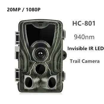 HC801 20MP Medžioklės Kameros Nr. Švyti 940nm IR Led Takas Kameros IP65 Vandeniui Naktinio Matymo Laukinių Gyvūnų Kamera Skautų Foto Spąstus