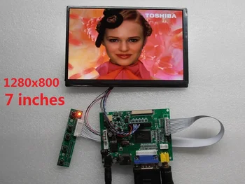 HDMI+VGA+2AV 7-colių LCD ekranas modulis IPS LCD ekranas LCD HD LCD 1280X800 automobilio vairuotojas valdybos Atbulinės eigos prioritetas
