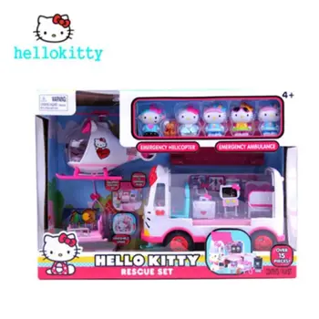 Hello Kitty Žaislai greitosios pagalbos greitosios pagalbos lėktuvas didelį keleivinį lėktuvą lėlė mergaitė Veiksmų Skaičius, žaislai vaikams, Kalėdinės dovanos