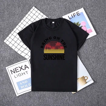 Hillbilly Moterų Paplūdimio T-shirt Pareikšti dėl Saulės Laiškas Išspausdintas Trumpas Rankovės T Shirts Vasaros Atostogų Viršūnes Trišakiai, Karšto Pardavimo